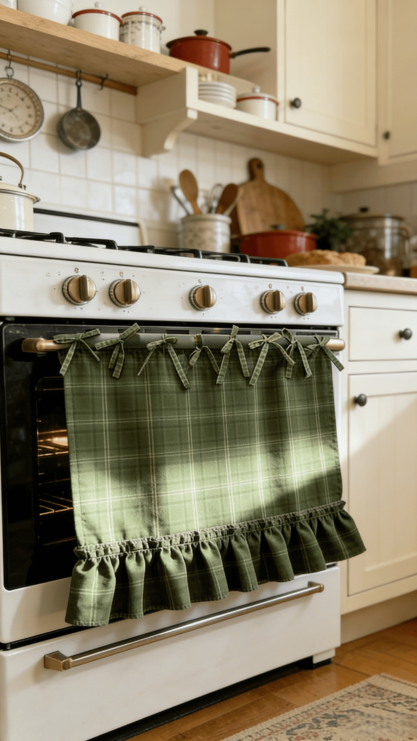 Elegant Handmade Oven Skirt – A Simple Upgrade for a Beautiful Kitchen ✨👩‍🍳🏡