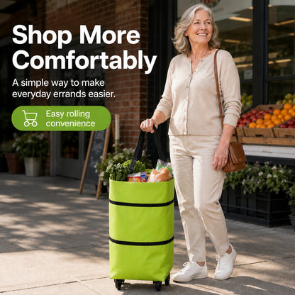 🛒 Large-capacity folding push-pull shopping bag - The perfect choice for large-scale shopping trips