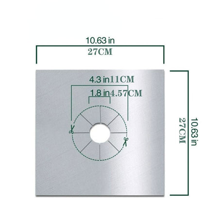 🥘 Reusable Gas Stove Burner Liners – 10.6 x 10.6 in | Heat-Resistant Cooktop Protector Mats | Set of 4 | ♻️