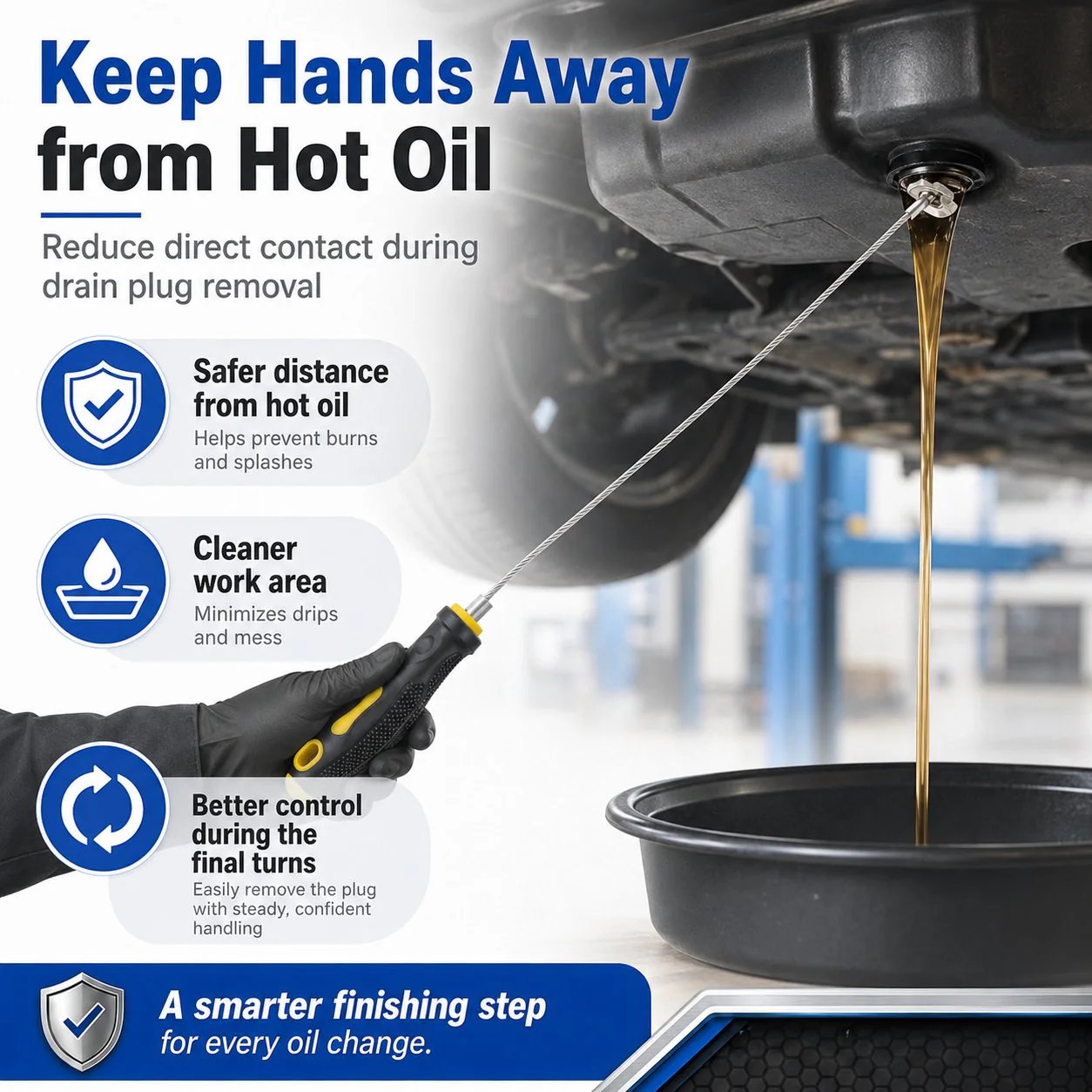 🔥HOT SALE 49% OFF✨Flexible Magnetic Oil Drain Plug Remover Tool