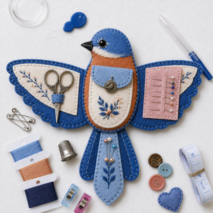 🐦🎁Bird-Shaped Felt Sewing Organizer DIY Kit✂️ – 🪡More Than Storage, A Handmade Work of Art