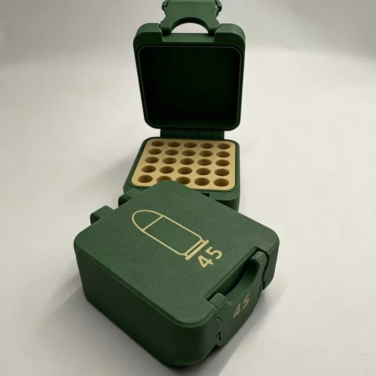 💥🔥Quick Access Ammo Storage Box – 50 Round Lift-Up Design Cartridge Organizer for Range & Storage