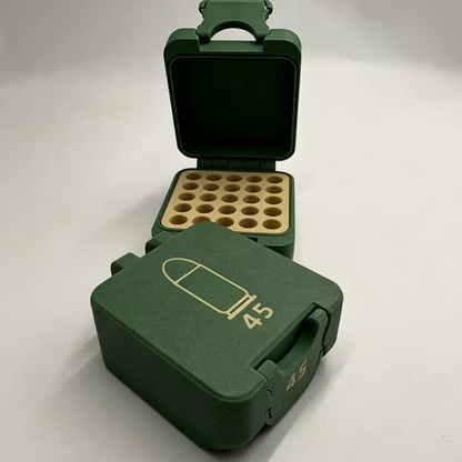 💥🔥Quick Access Ammo Storage Box – 50 Round Lift-Up Design Cartridge Organizer for Range & Storage