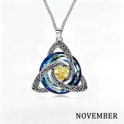 💎 Birthstone Celtic Knot Necklace for Women