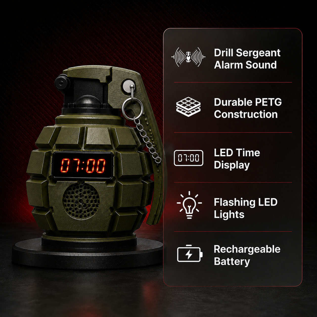 Grenade Alarm Clock