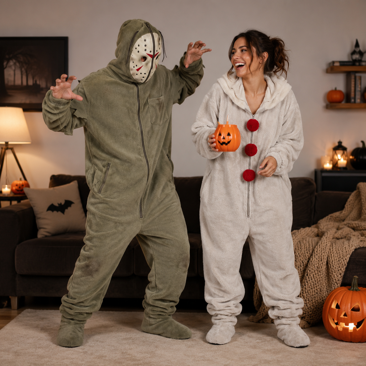 Horror Halloween Hooded Jumpsuit