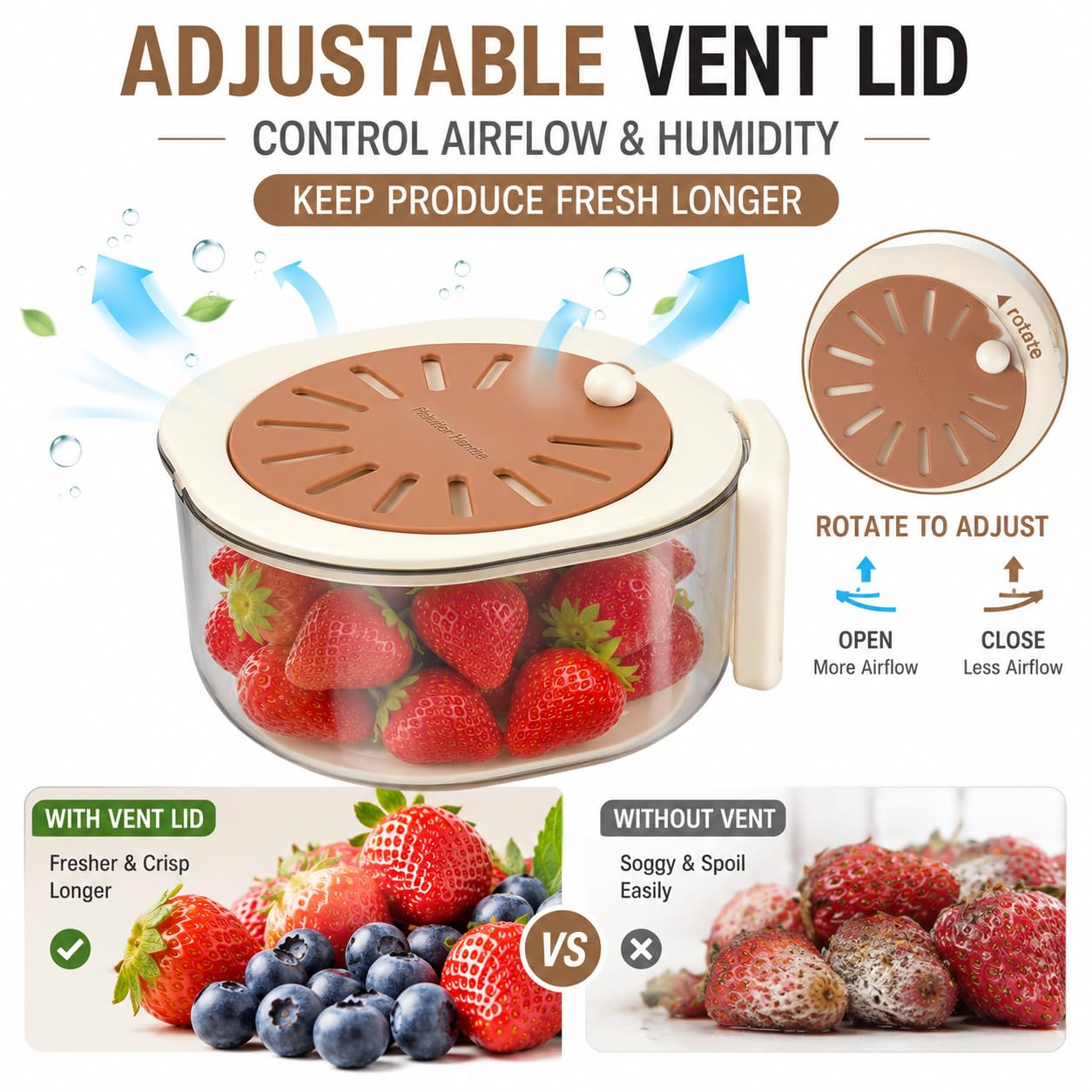 🥗 50% OFF 2-in-1 Wash & Store Container – Fresh Produce Storage Made Easy