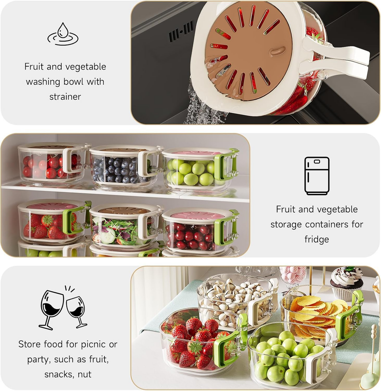 🥗 50% OFF 2-in-1 Wash & Store Container – Fresh Produce Storage Made Easy
