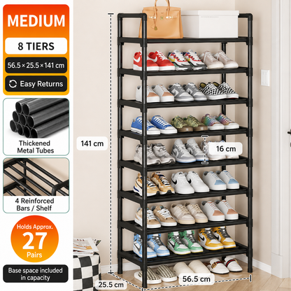 👟 Kitsure Shoe Organizer – 5-8 Tier Adjustable Rack with Side Handles, Easy Assembly & Versatile Storage for Any Room