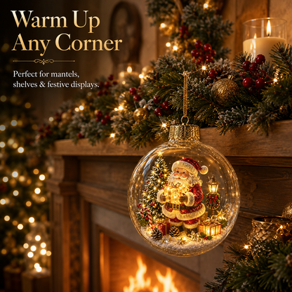 🎄 3D Miniature Christmas Globe Hanging Ornaments – 8 Collectible Scenes ✨