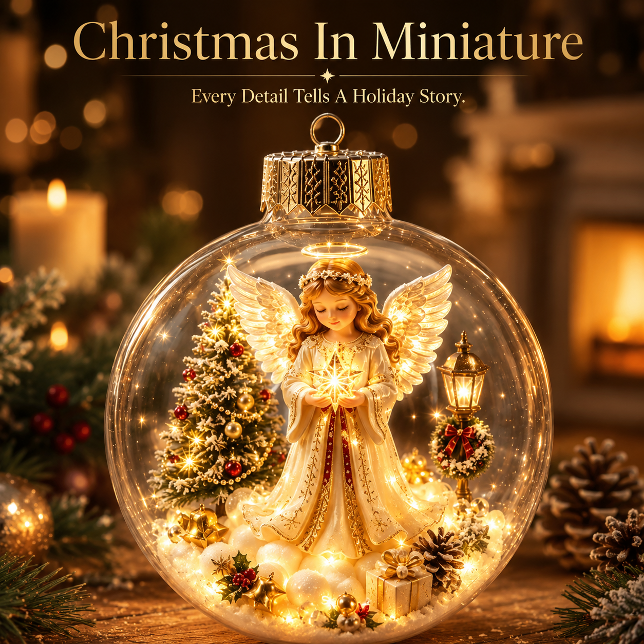 🎄 3D Miniature Christmas Globe Hanging Ornaments – 8 Collectible Scenes ✨