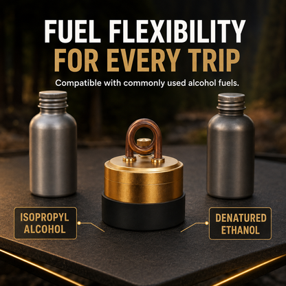 🔥 Self-Pressurized Alcohol Stove – Lightweight Aluminum & Copper Burner for Hiking, Survival & Camping 🏕️✨