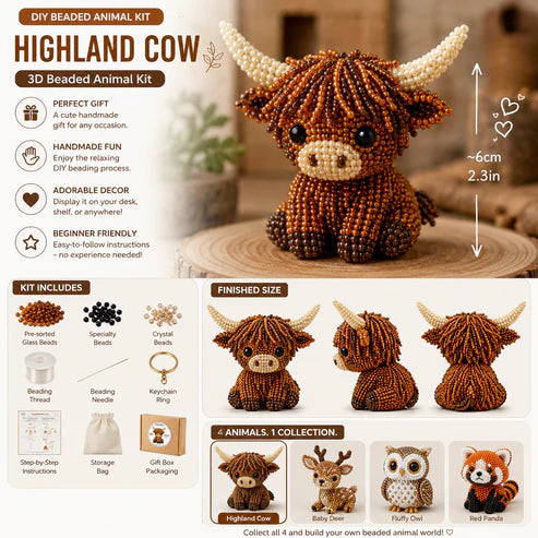 ⏰LAST DAY $20 OFF - 🧵✨ Tiny 3D Beaded Animal DIY Kit!!!