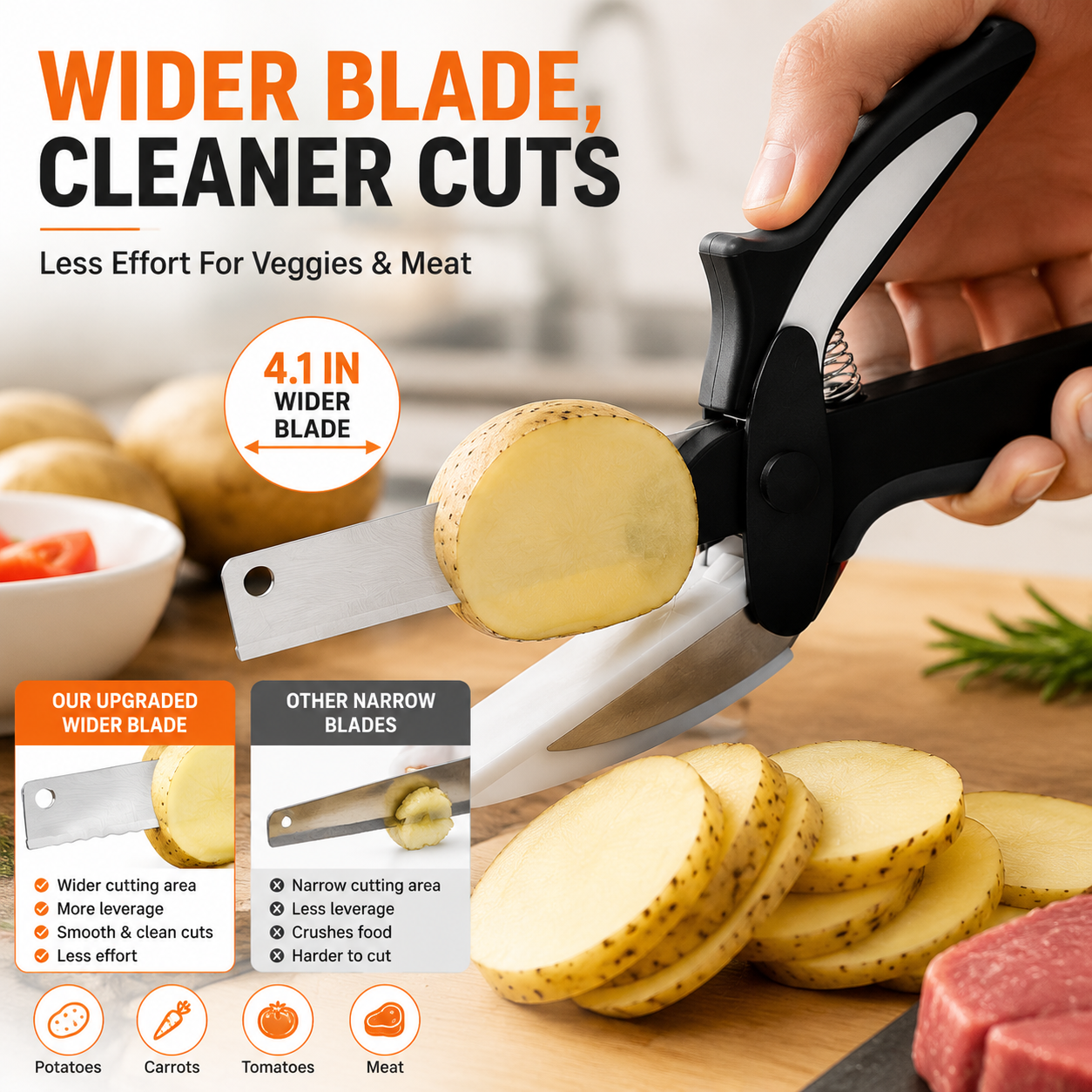 ✂️ 2-in-1 Kitchen Scissors With Cutting Board – Smart Food Prep Tool
