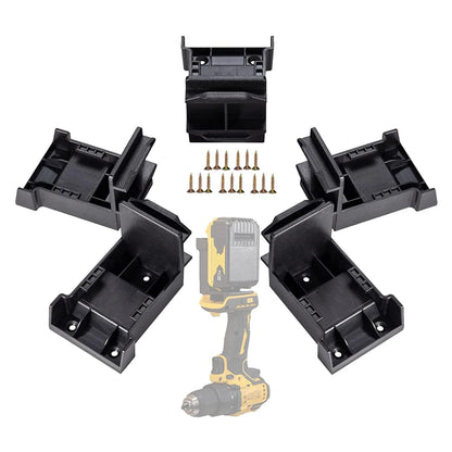 5-Pack 2-in-1 Power Tool & Battery Holder Mounts for Dewalt/Milwaukee 18V Li-ion Batteries & Cordless Tools
