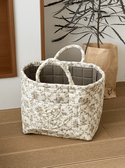 Car storage basket with handle - foldable washable storage basket and multi-purpose fabric box