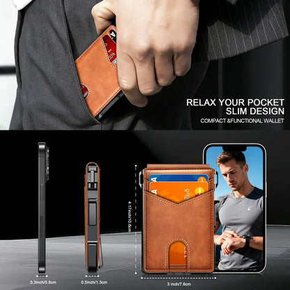 “Last Day! 50% OFF 🔥 Men's Multi-functional Business Wallet”.