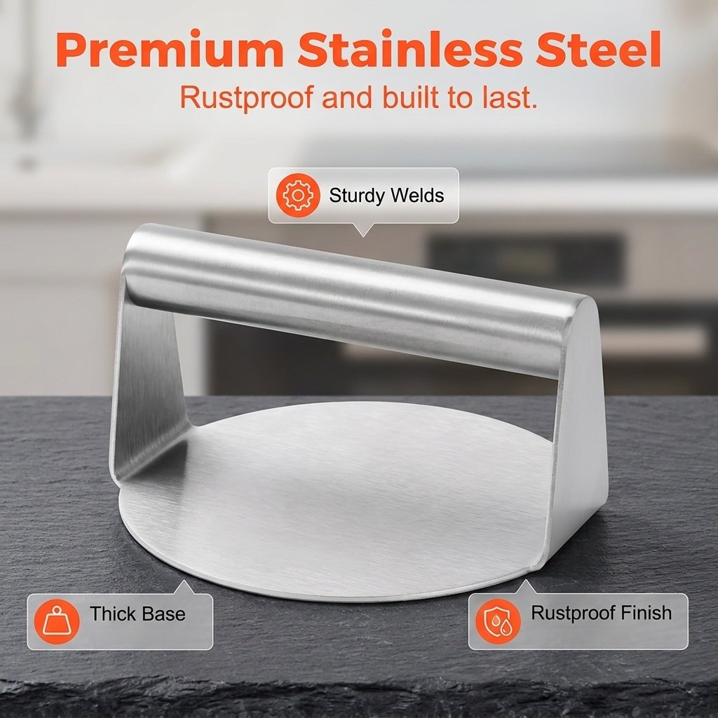 🍔Smash Burger Press - Hamburger Smasher Tool for Griddle