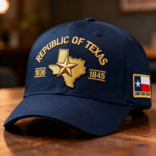 Republic of Texas Embroidered Hat, 🔥Buy 2 FREE SHIPPING