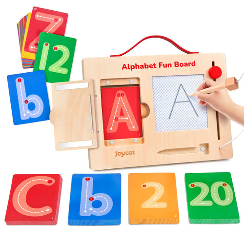 ✍️Wooden Alphabet & Number Tracing Board | Visual Learning Tools & Complete Set