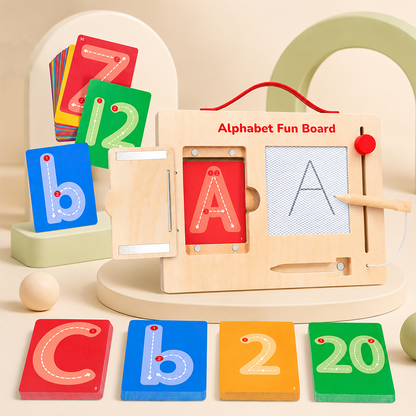 ✍️Wooden Alphabet & Number Tracing Board | Visual Learning Tools & Complete Set