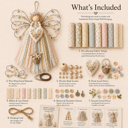 🪽 Angel Fabric Hanging DIY Kit – Create a Beautiful Handmade Angel Decoration