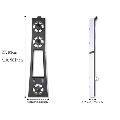 PS5 Slim Cooling Fan with LED‐Light | Plug‐Play External Cooler