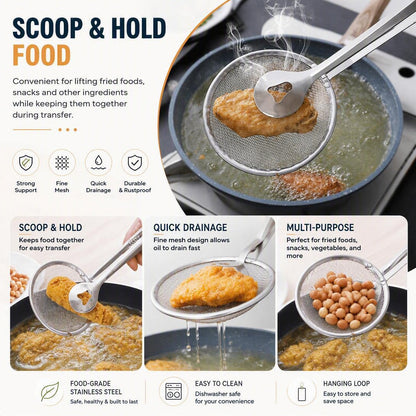 Stainless Steel Oil Strainer For Deep-Frying Food