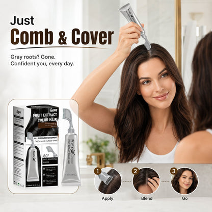 Comb‐In Hair Dye Cream for Gray Coverage – Natural Black & Dark Brown