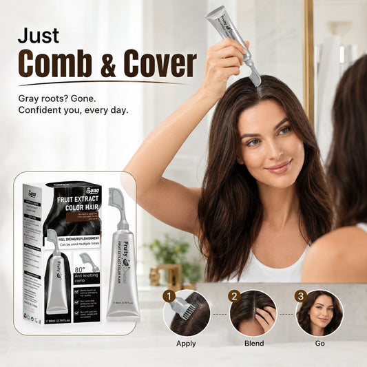Comb‐In Hair Dye Cream for Gray Coverage – Natural Black & Dark Brown