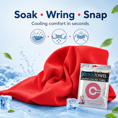 ❄️ Instant Cooling Towel – Lightweight Super Absorbent Towel for Sports, Travel & Outdoor Heat Relief