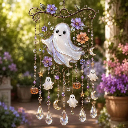 🔥LAST DAY 50% OFF-🎖️🎃 Halloween-Themed Crystal Wind Chime – Bring Spooky Magic to Your Garden