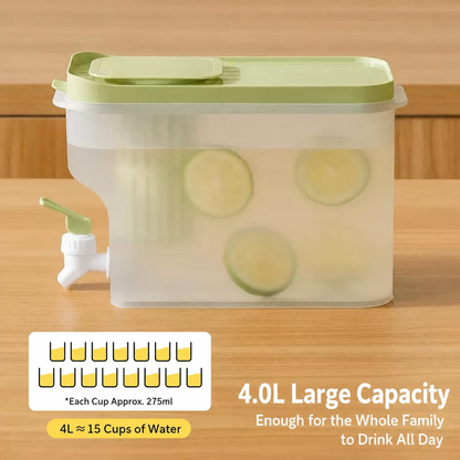 🍹4L Large Capacity Beverage Dispenser with Tap✅Great for family daily drinks, picnic & home party prep!
