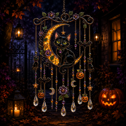 🔥LAST DAY 50% OFF-🎖️🎃 Halloween-Themed Crystal Wind Chime – Bring Spooky Magic to Your Garden