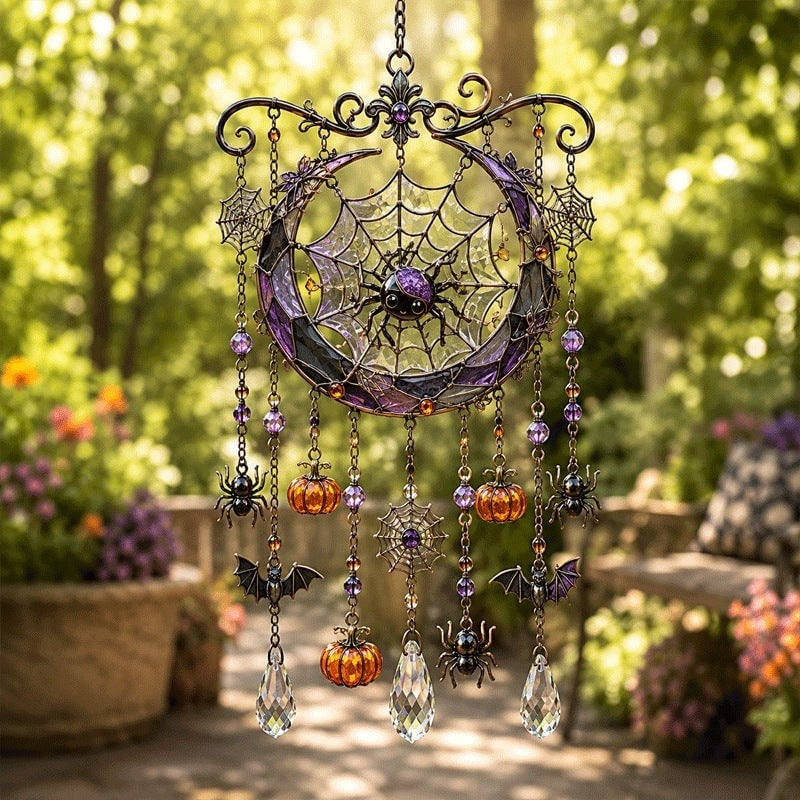 🔥LAST DAY 50% OFF-🎖️🎃 Halloween-Themed Crystal Wind Chime – Bring Spooky Magic to Your Garden
