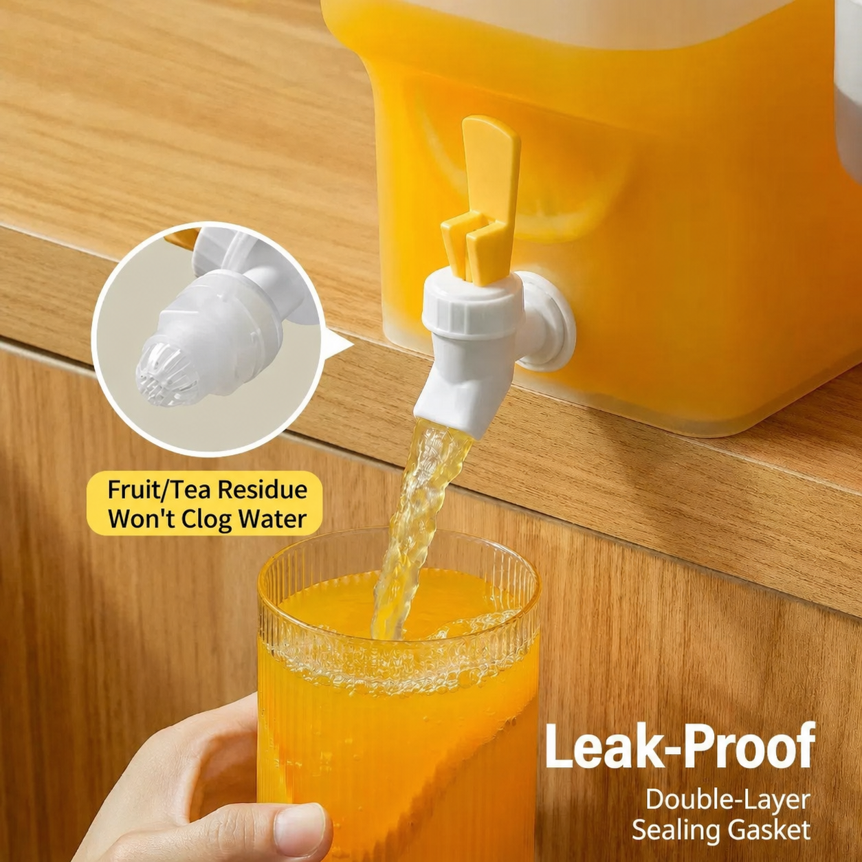 🍹4L Large Capacity Beverage Dispenser with Tap✅Great for family daily drinks, picnic & home party prep!