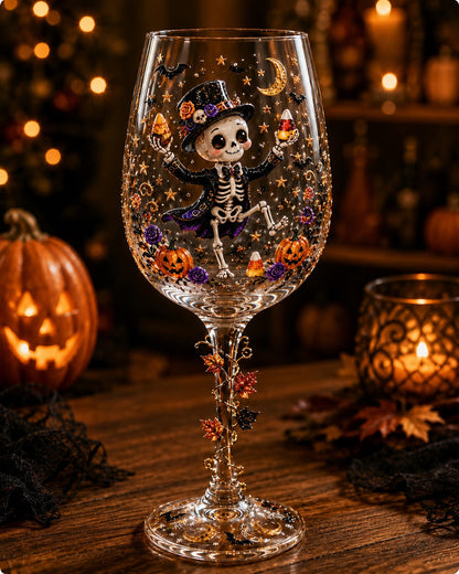 🔥LAST DAY 50% OFF - 🎁 Halloween 3D Wine Glass Collection Gift Box Set – 6 Spooky Collectible Designs 🎃🍷