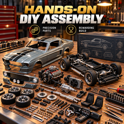 🏎️ 1967-Inspired GT500 Fastback DIY Model Car Kit – Build & Display