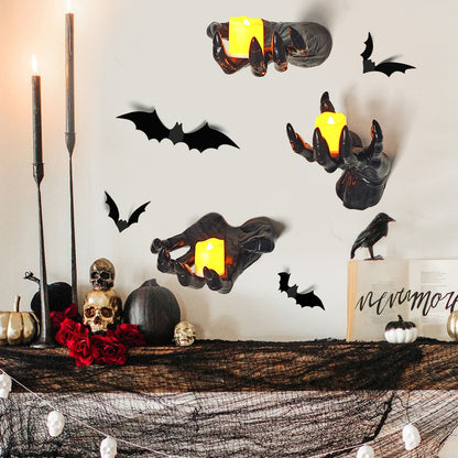 🖤🧙‍♀️ Halloween Witch’s Demon Hand Wall Decor – Creepy Gothic Accent for Haunted Homes 👹🕯️