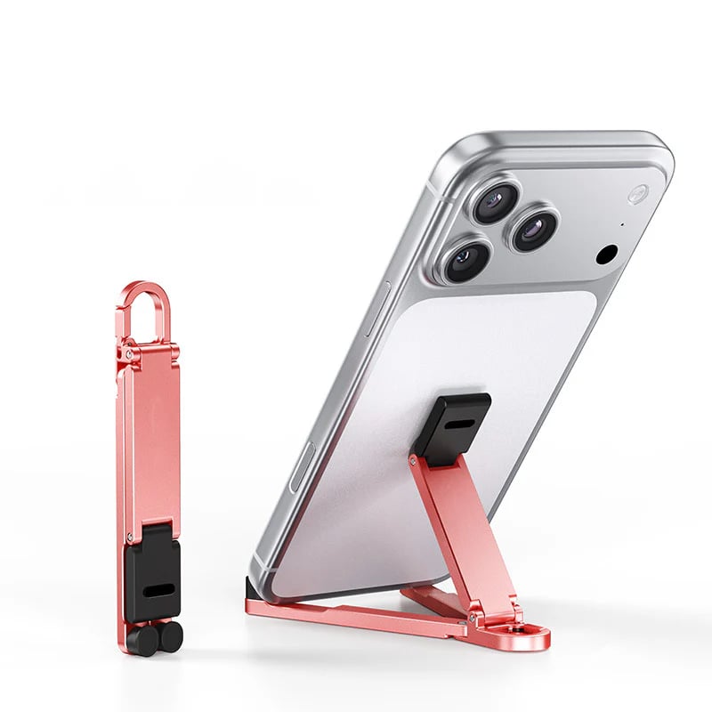 💯🔥HOT SALE 50% OFF🎁📱Mini Aluminum Phone Stand Keychain Foldable Desktop Holder – Small Gadget, Big Convenience✨