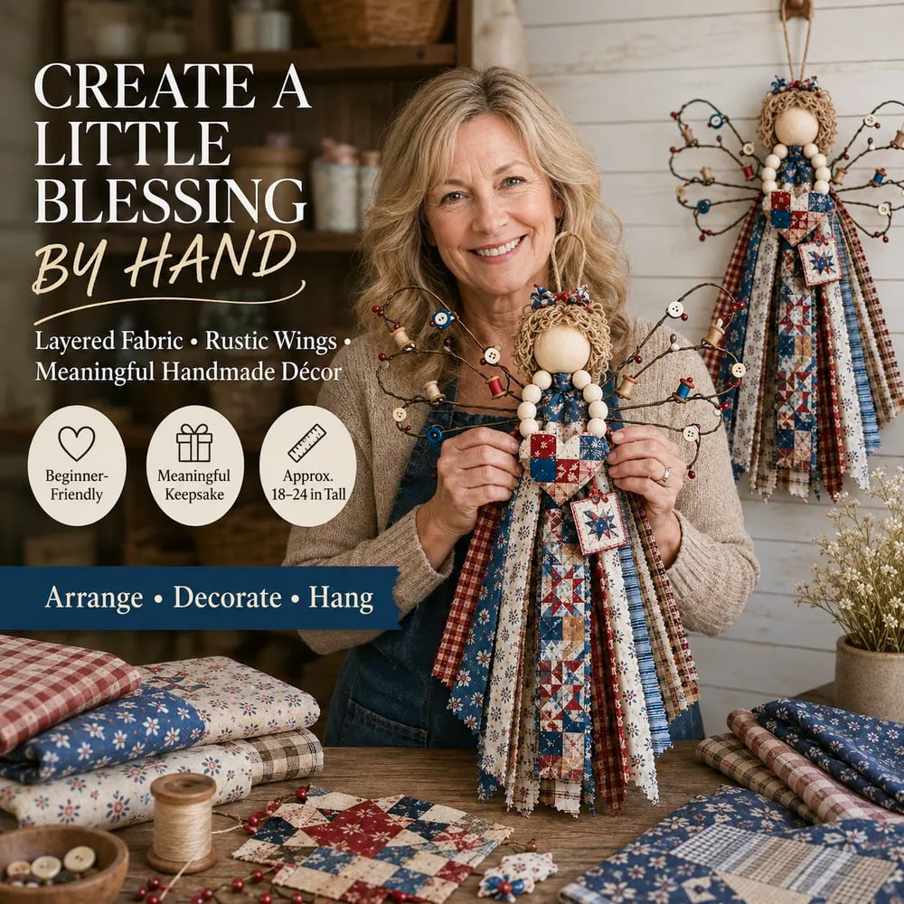 🪽 Angel Fabric Hanging DIY Kit – Create a Beautiful Handmade Angel Decoration