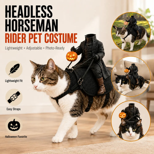 😺The Headless Horseman Rider™ Pet Costume🎃