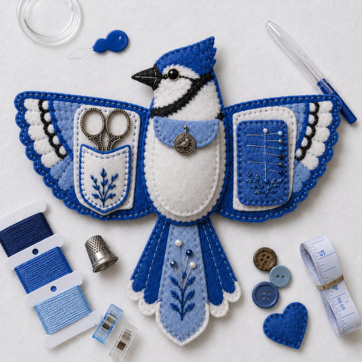 🐦🎁Bird-Shaped Felt Sewing Organizer DIY Kit✂️ – 🪡More Than Storage, A Handmade Work of Art