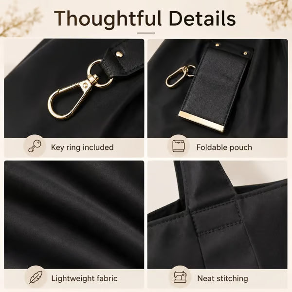 👜 Foldable Keychain Tote Bag ✨ | 🛍️ Portable Reusable Shopping Bag 💕 Compact, Lightweight & Easy to Carry 🔑