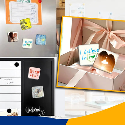 ☀️📸 2"×2" Clear Acrylic Magnetic Photo Frames – DIY Fridge Magnets for Summer Memories 🧲✨