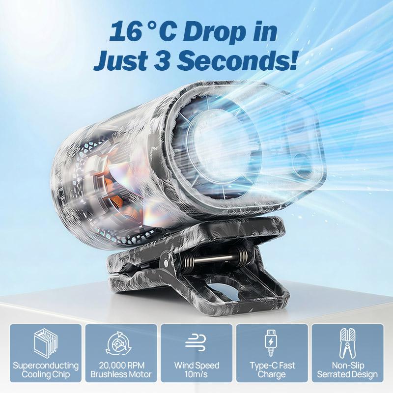 🔥Summer hot sales🏆 50K+ SOLD! – Almost Gone💨2026 new upgarded 360° Pro - The Ultimate Car & Stroller Cooling Fan