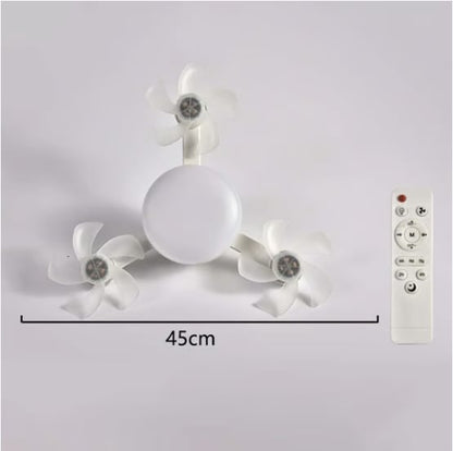 2026 New E27 Socket Ceiling Fan Light - 2-in-1 Silent LED Fan with Remote Control