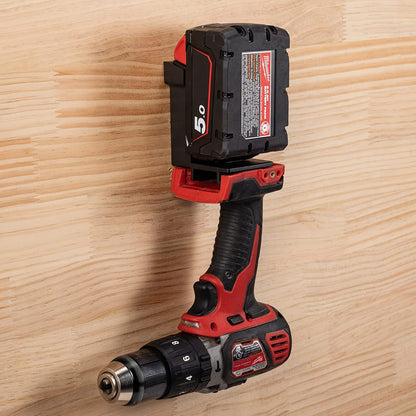 5-Pack 2-in-1 Power Tool & Battery Holder Mounts for Dewalt/Milwaukee 18V Li-ion Batteries & Cordless Tools