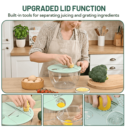 3-in-1 Salad Spinner Pro – Wash, Slice & Dry in Seconds