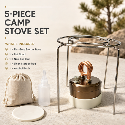 🔥 Self-Pressurized Alcohol Stove – Lightweight Aluminum & Copper Burner for Hiking, Survival & Camping 🏕️✨